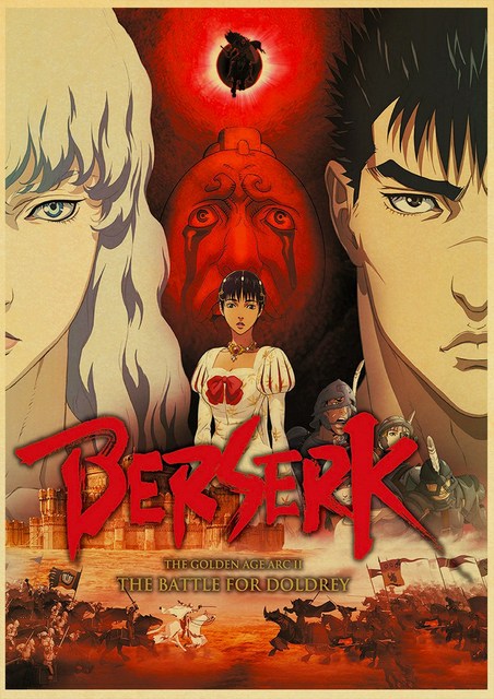 BERSERK Posters Retro Kraft Paper Vintage Room Home Bar Cafe Decor Aesthetic Art Wall Painting.jpg 640x640 3 - Berserk Merch