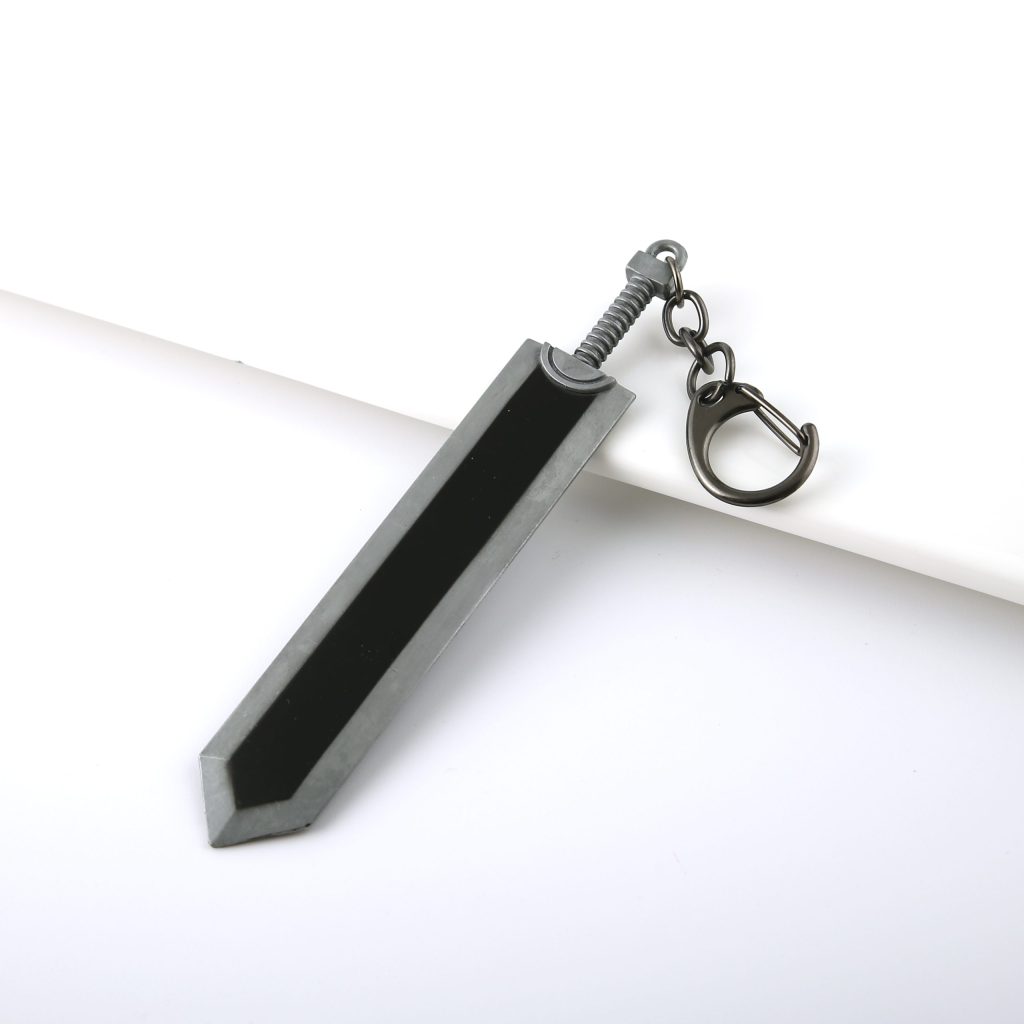 Berserk Guts Keychain Legend Warrior Black Zinc Alloy Sword Pendant Keyring New Weapons Key Chains Car 2 scaled 1 - Berserk Merchandise