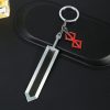 Game Berserk Guts Sword Keychain Legend Warrior Black Zinc Alloy Pendant Keyring Weapons Key Chains Car 4 - Berserk Merchandise