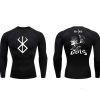 Anime Berserk Black Compression Gym Tshirts Men s Sports Quick Dry Summer Workout Fitness Long Slevee 1 - Berserk Merchandise