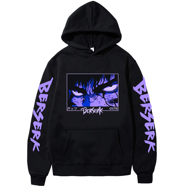Anime Berserk Hoodies For Men Manga Guts Eyes Printed Clothes Women Winter Oversize Warm Harajuku - Berserk Merchandise