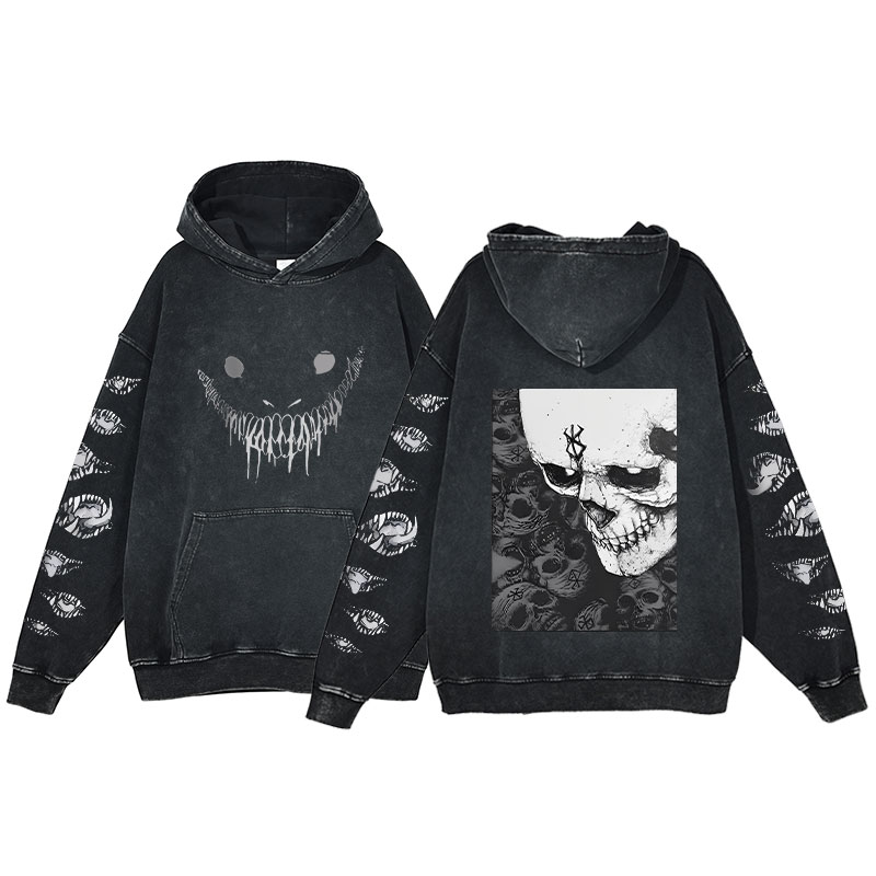 Berserk Anime Hoodie for Men Harajuku Oversized Hooded Sweatshirts Winter Fashion Graphic Printed Tops Casual Hip - Berserk Shop