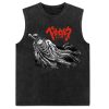 Berserk T Shirt Anime Washed Vest Guts Sleeveless Vintage Tank Top Streetwear T Shirts Summer Harajuku 3 - Berserk Merchandise