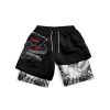 Men s Anime Shorts Berserk Manga Print 2 in 1 Gym Shorts Compression Stretchy Sports Shorts 2 - Berserk Merch