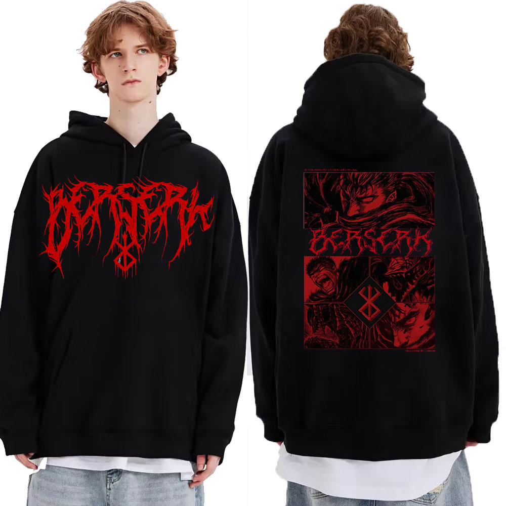 New Berserk Hooded Sweatshirt Japanese Anime Hoodie Y2k Sweater Men S Sweatshirt Oversized Hoodie Fashion Long - Berserk Shop