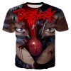 Tshirts Manga Berserk 3D Printed Summer Tees Streetwear Crew Neck Short Sleeve Cartoons TShirt Oversized Men 1 - Berserk Merch